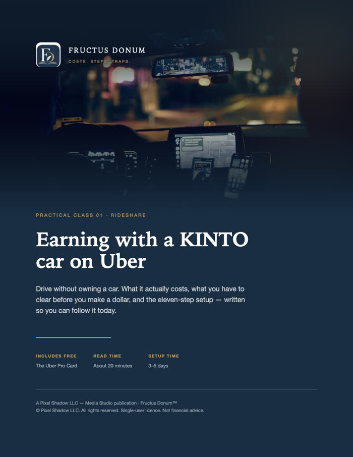Cover of Earning with a KINTO car on Uber