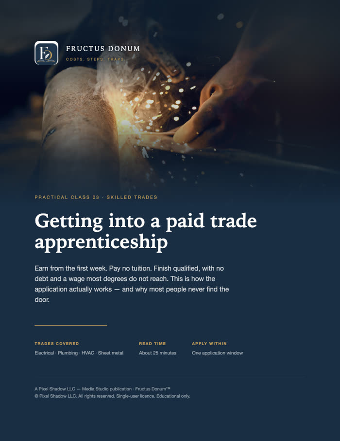 Cover of Getting into a paid trade apprenticeship