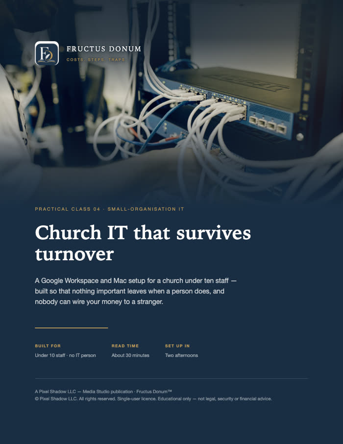 Cover of Church IT that survives turnover