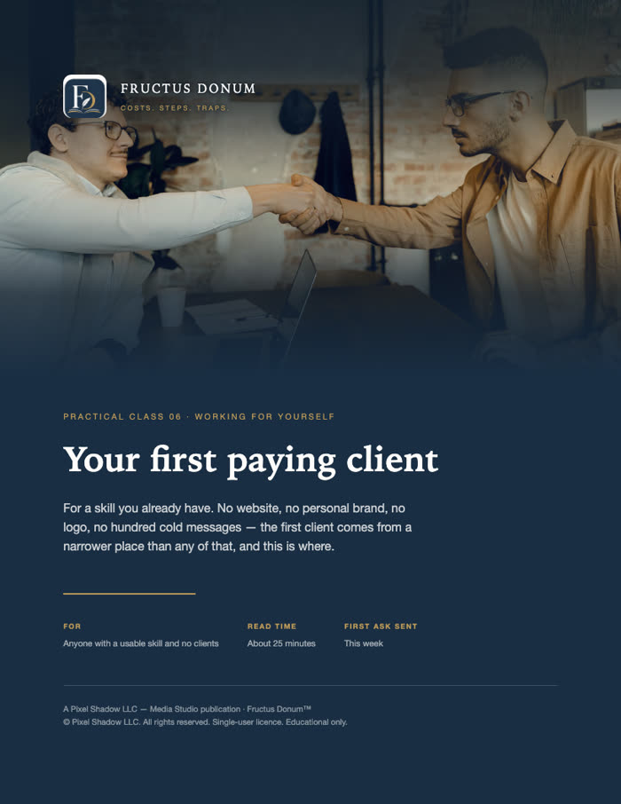 Cover of Your first paying client