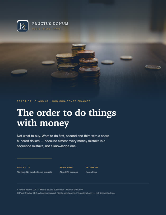 Cover of The order to do things with money