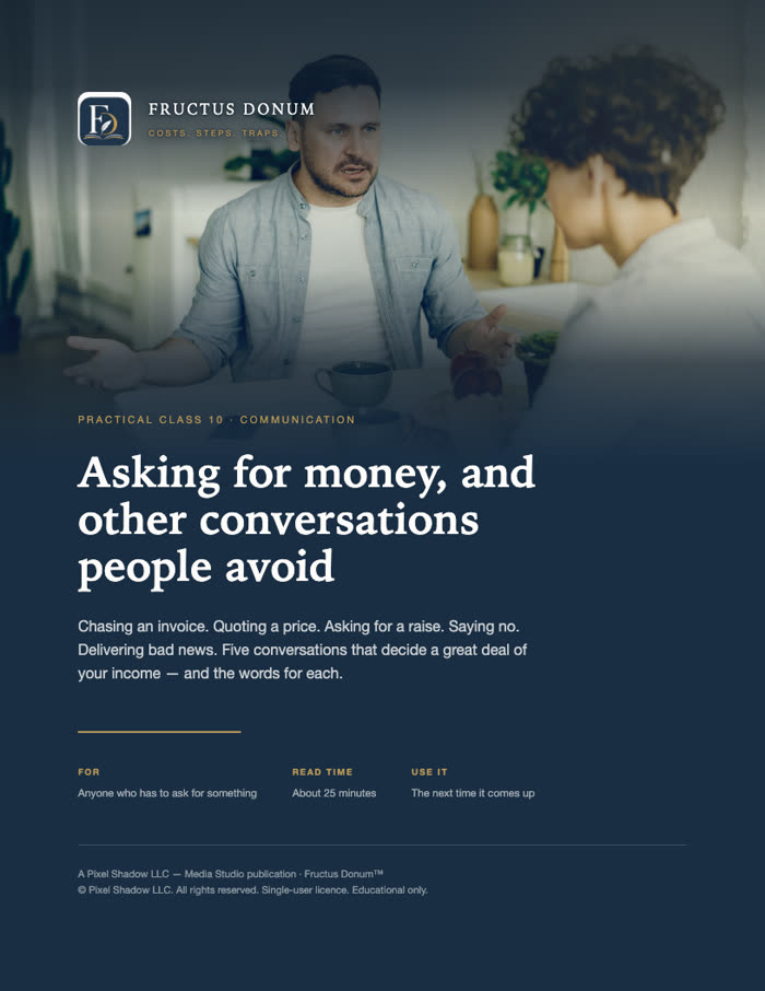 Cover of Asking for money, and other conversations people avoid